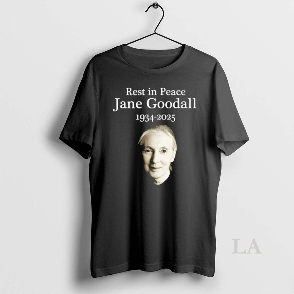 Original Rest In Peace Jane Goodall 1934 2025 - Adult & Kids T-Shirts, Sweatshirts & Hoodies apparel design preview 1