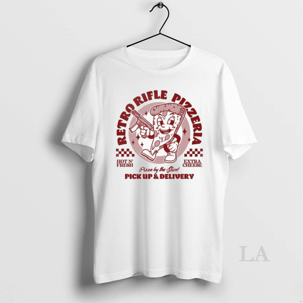 Original Retro Rifle Pizzeria Pick Up And Delivery - Adult & Kids T-Shirts, Sweatshirts & Hoodies apparel design preview 1
