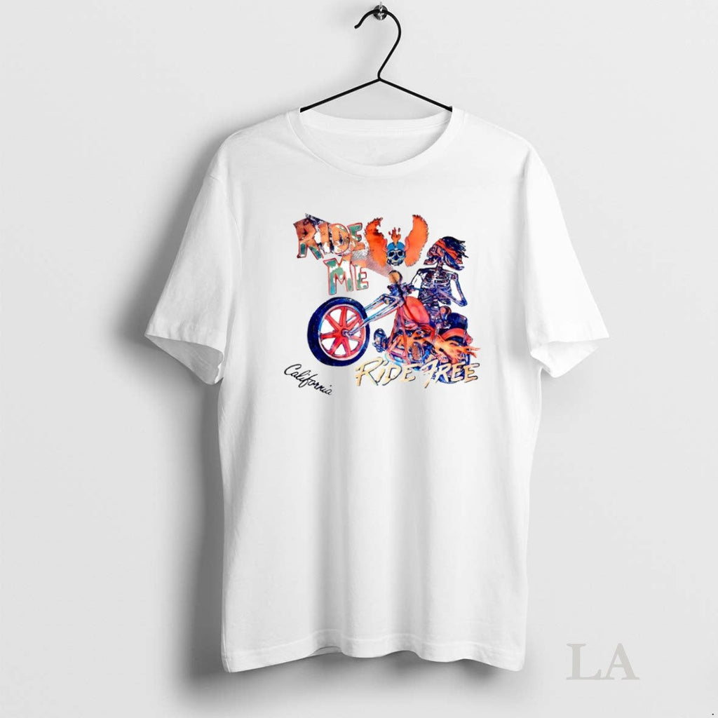 Original Ride Me Free California Skeleton - Adult & Kids T-Shirts, Sweatshirts & Hoodies apparel design preview 1