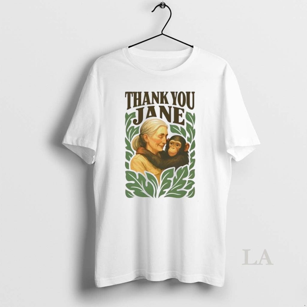 Original Rip Jane Goodall Thank You - Adult & Kids T-Shirts, Sweatshirts & Hoodies apparel design preview 1