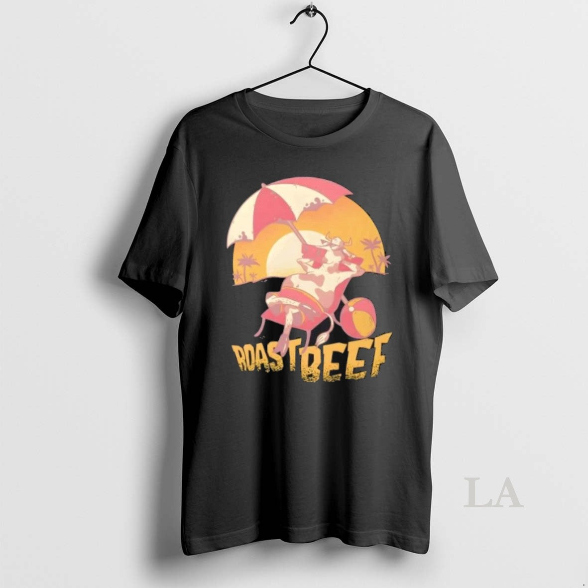 Original Roastbeef Cow Beach Cartoon - Adult & Kids T-Shirts, Sweatshirts & Hoodies apparel design preview 1