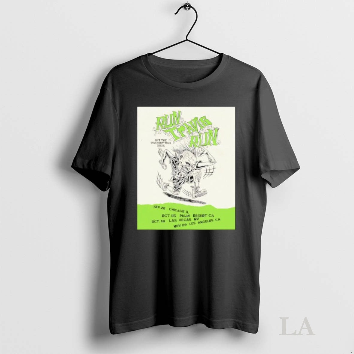 Original Run Travis Hit The Pavement Tour 2025 - Adult & Kids T-Shirts, Sweatshirts & Hoodies apparel design preview 1