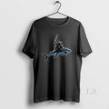Original Samurai Riding A Shark Japanese Style - Adult & Kids T-Shirts, Sweatshirts & Hoodies apparel design preview 1