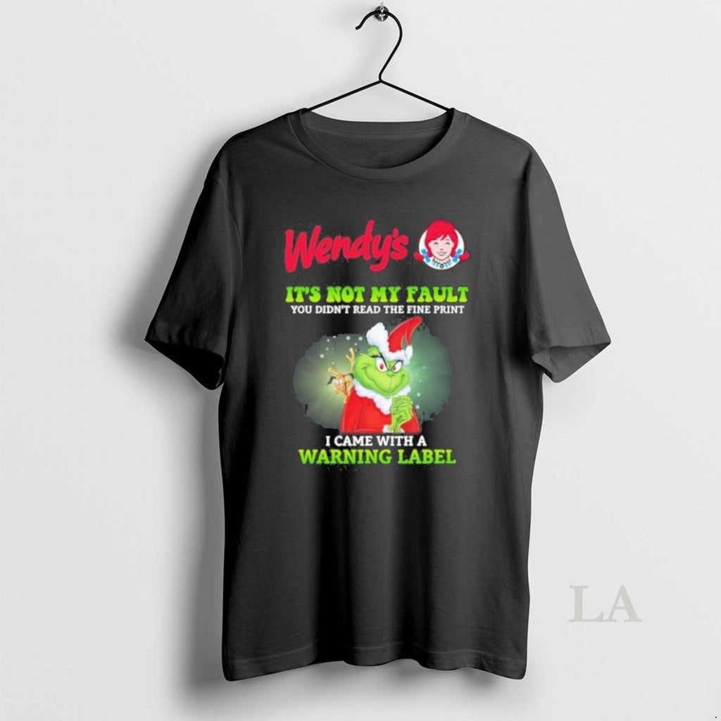 Original Santa Grinch X Wendys Logo Its Not My Fault - Adult & Kids T-Shirts, Sweatshirts & Hoodies apparel design preview 1