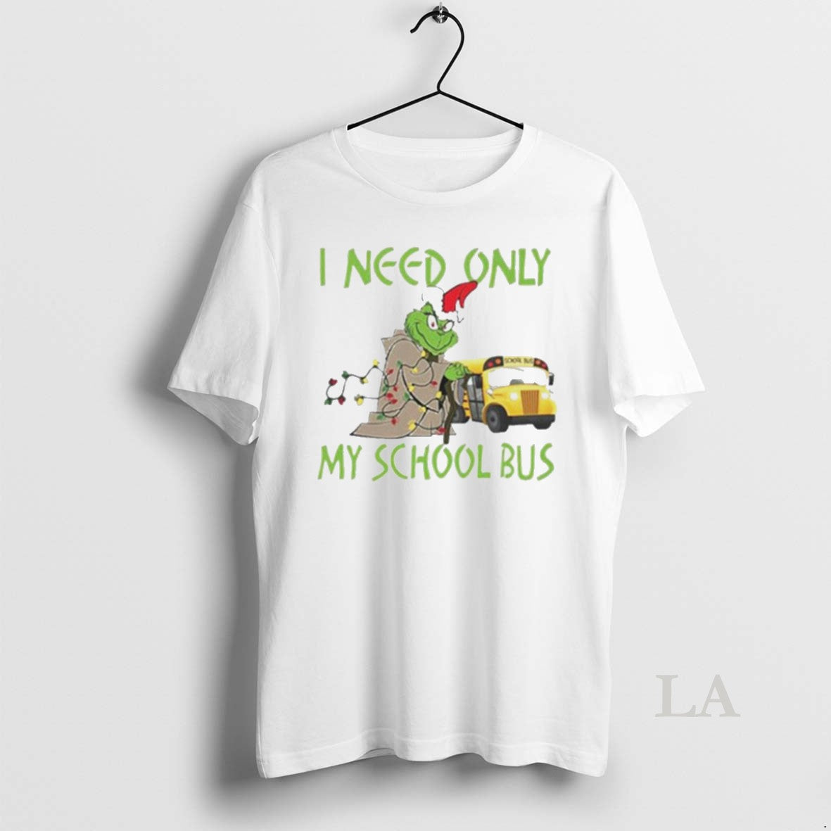 Original Santa Grinch I Need Only My School Bus - Adult & Kids T-Shirts, Sweatshirts & Hoodies apparel design preview 1