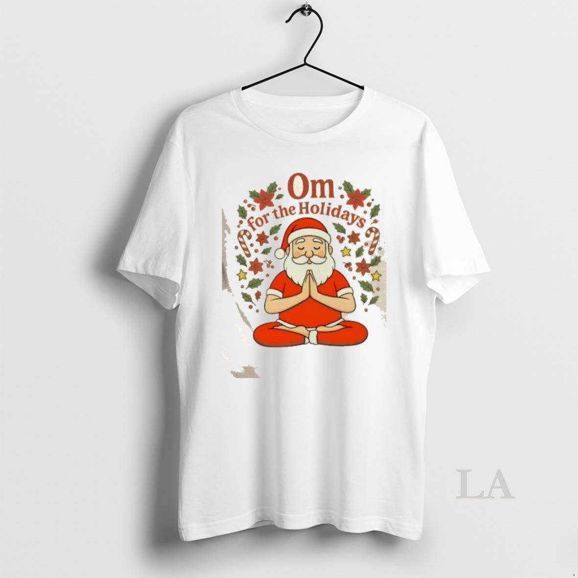 Original Santa Om For The Holidays Christmas - Adult & Kids T-Shirts, Sweatshirts & Hoodies apparel design preview 1