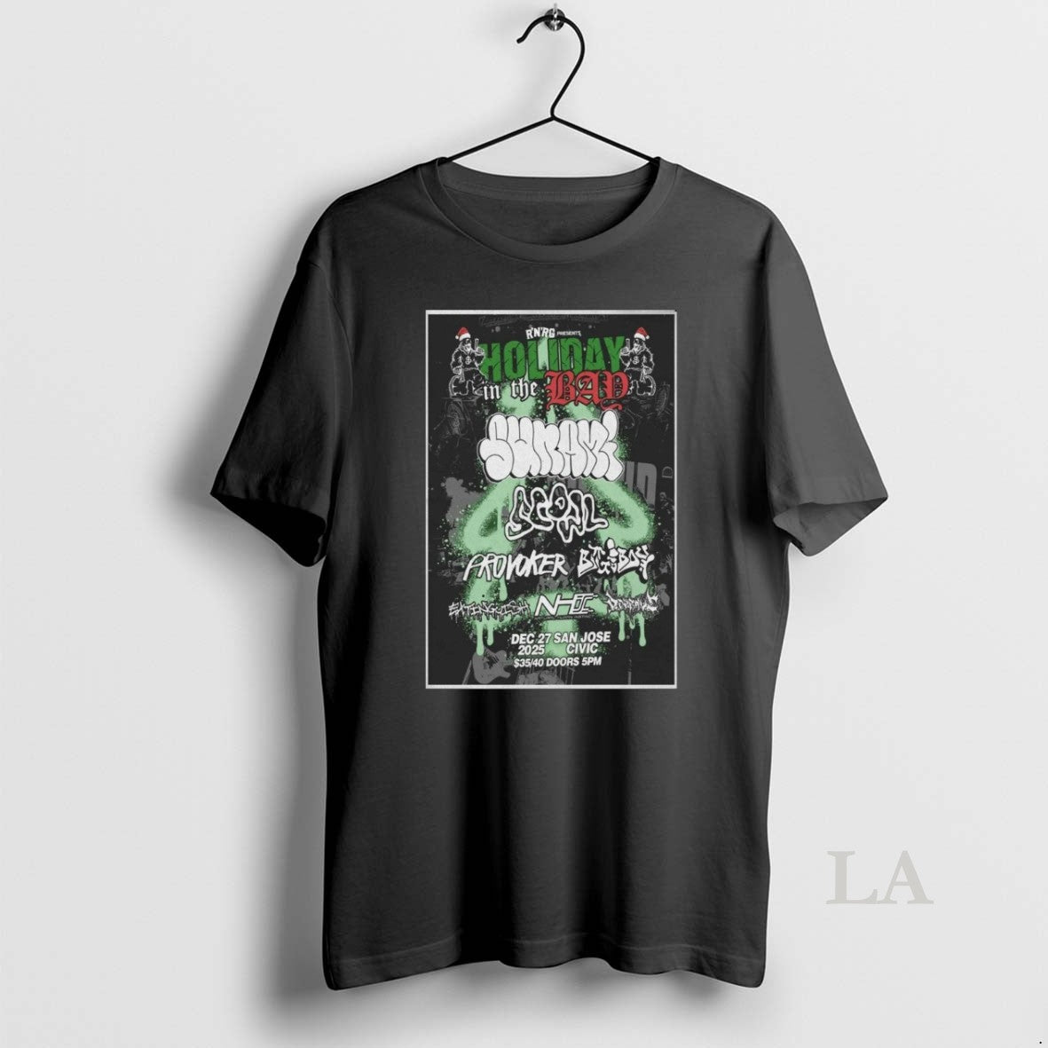 Original Scowl And Tsunami December 27 2025 San Jose - Adult & Kids T-Shirts, Sweatshirts & Hoodies apparel design preview 1