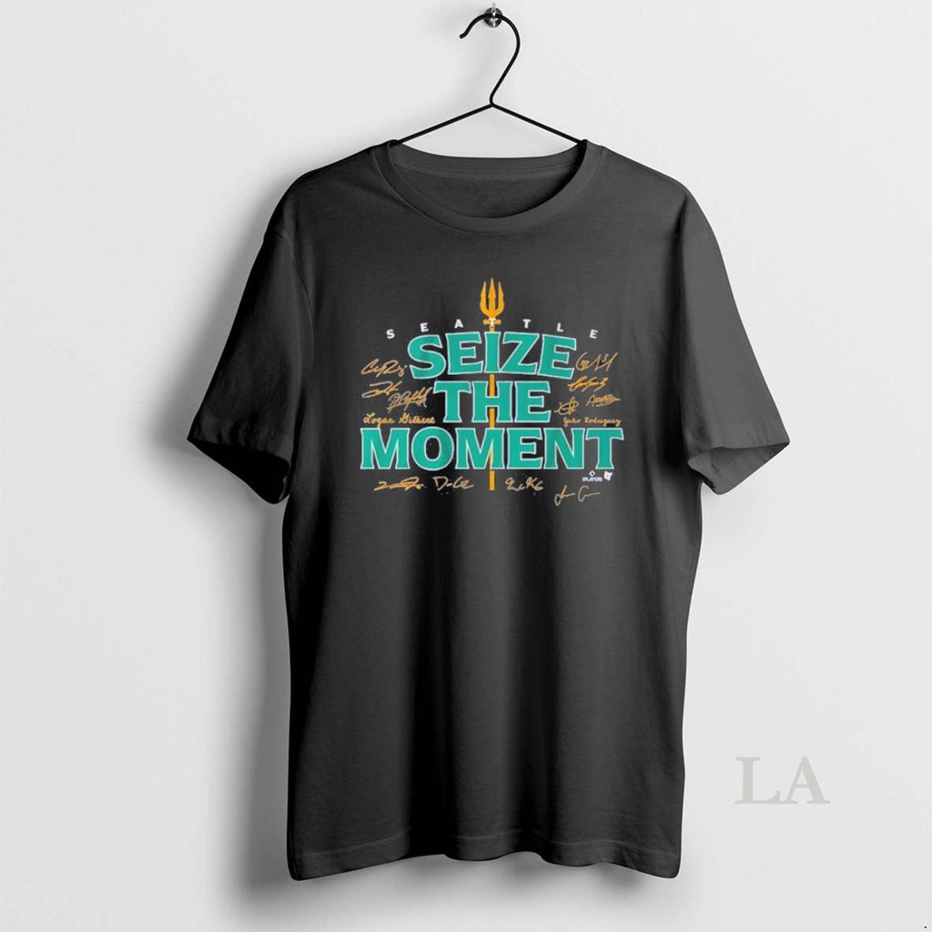 Original Seattle Baseball Seize The Moment Signature - Adult & Kids T-Shirts, Sweatshirts & Hoodies apparel design preview 1