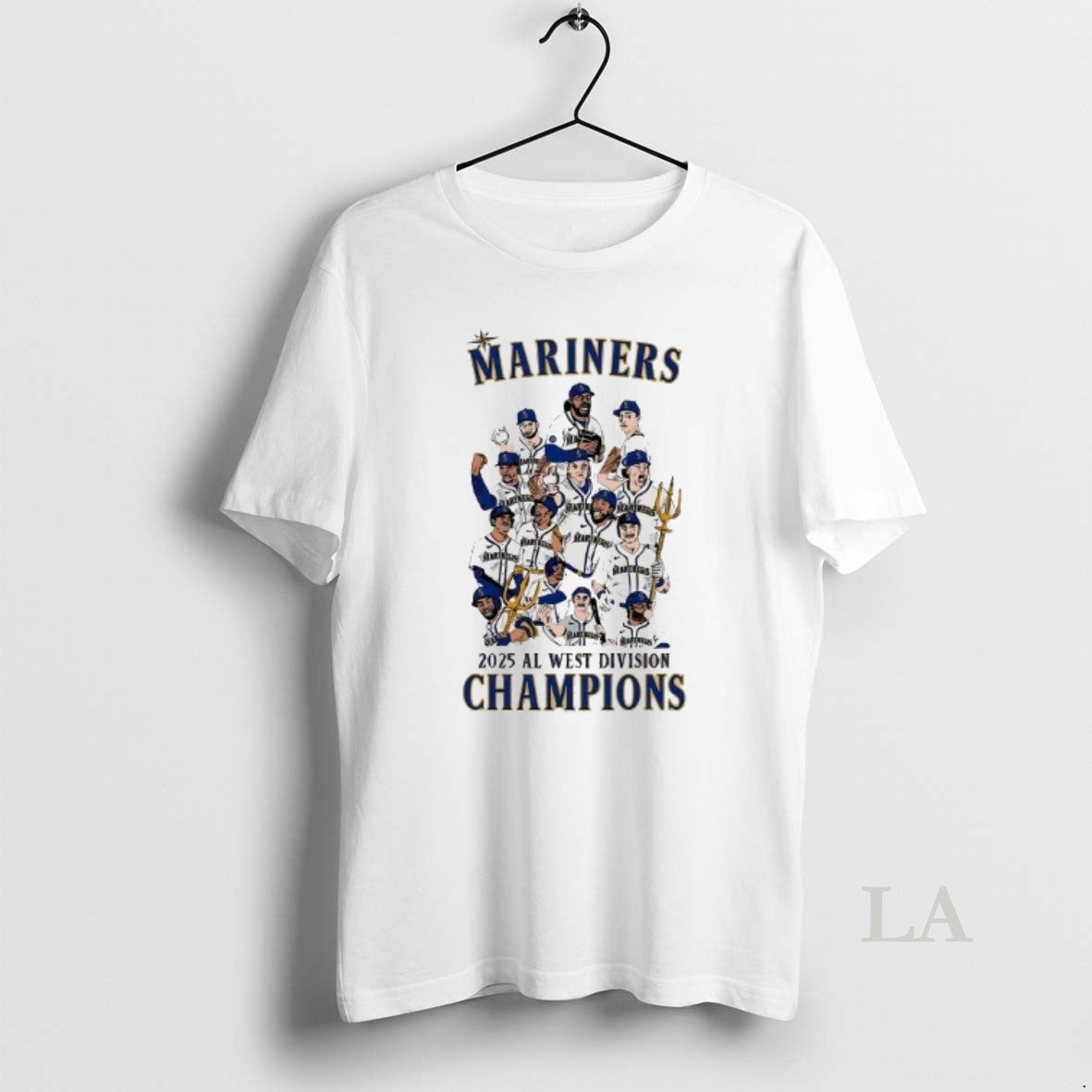 Original Seattle Mariners 2025 Al West Division - Adult & Kids T-Shirts, Sweatshirts & Hoodies apparel design preview 1