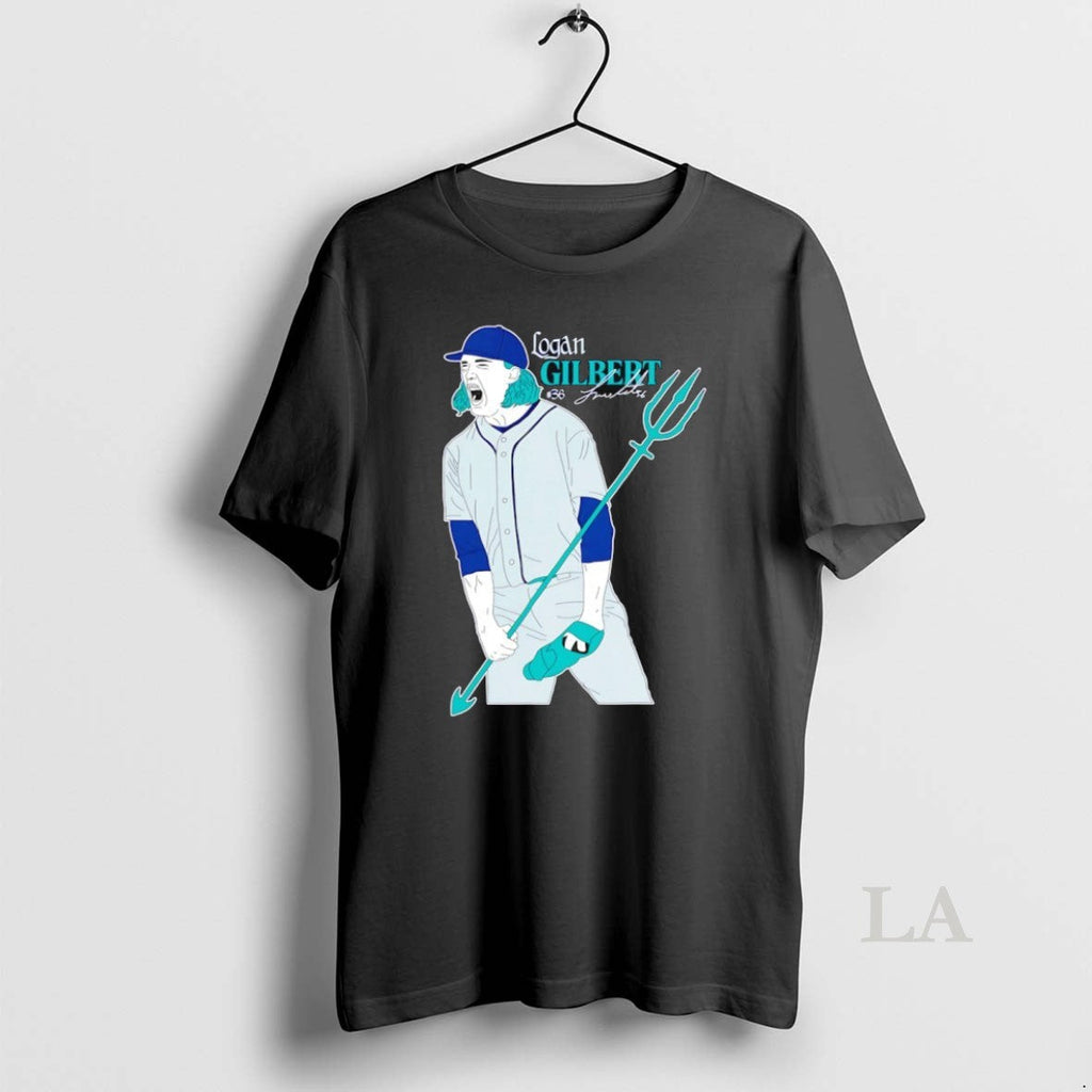 Original Seattle Mariners Logan Gilbert Trident - Adult & Kids T-Shirts, Sweatshirts & Hoodies apparel design preview 1