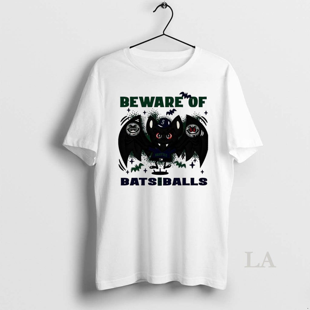 Original Seattle Mariners Baseball Beware Of Bats And - Adult & Kids T-Shirts, Sweatshirts & Hoodies apparel design preview 1