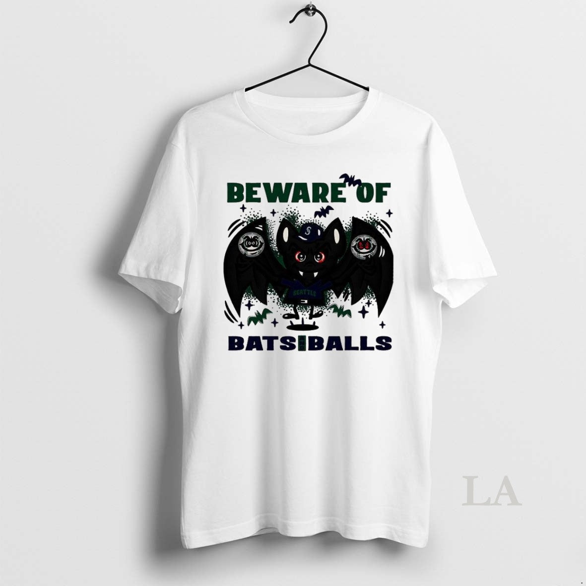 Original Seattle Mariners Baseball Beware Of Bats And - Adult & Kids T-Shirts, Sweatshirts & Hoodies apparel design preview 1