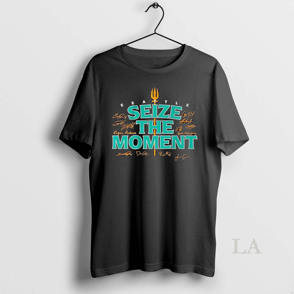 Original Seattle Mariners Seize The Moment Trident - Adult & Kids T-Shirts, Sweatshirts & Hoodies apparel design preview 1