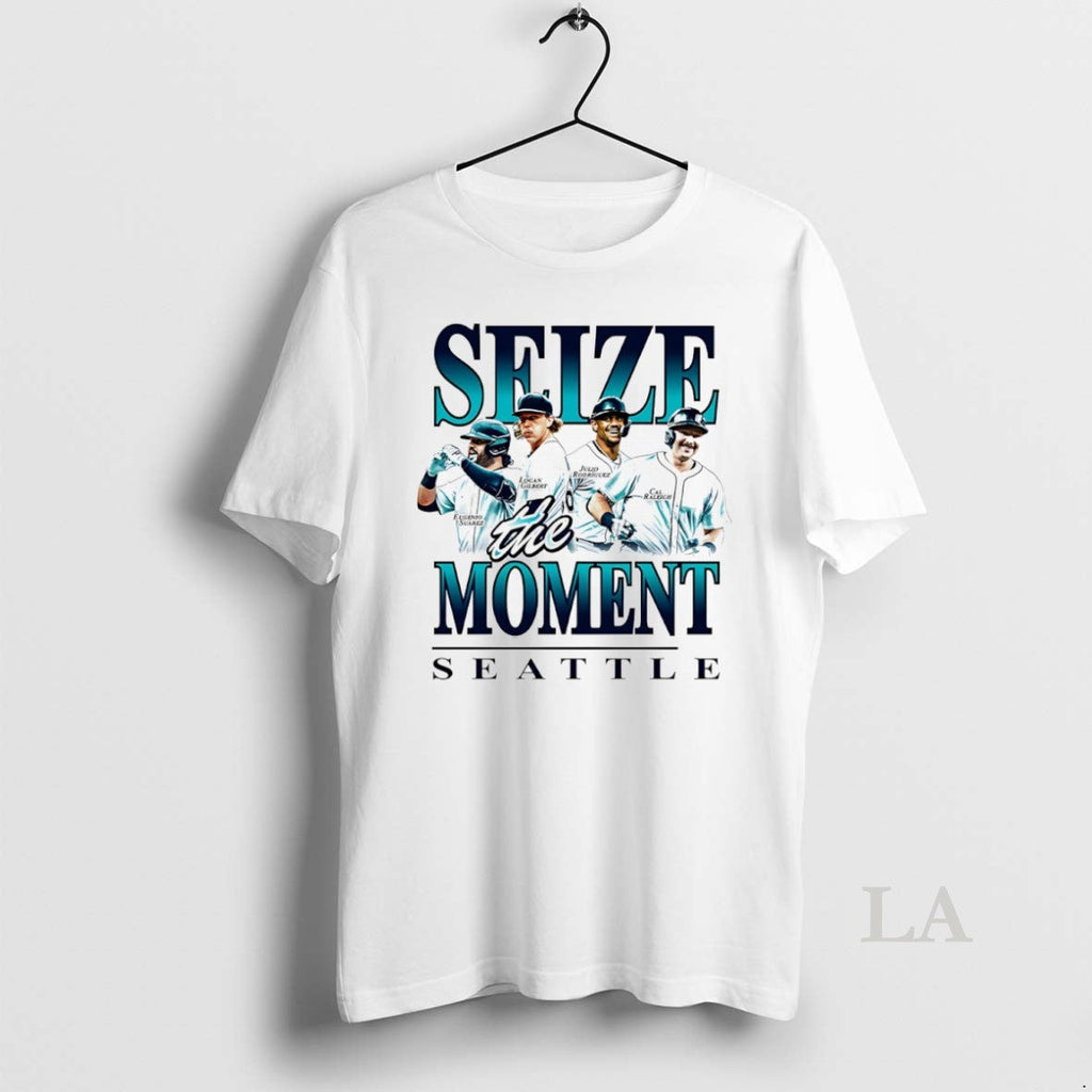 Original Seize The Moment Seattle Mariners Eugenio - Adult & Kids T-Shirts, Sweatshirts & Hoodies apparel design preview 1