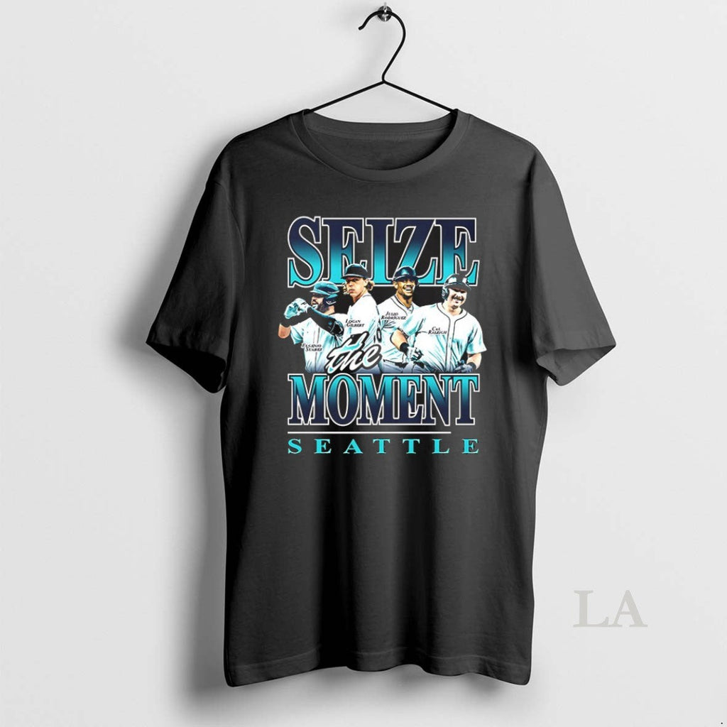 Original Seize The Moment Seattle Mariners Baseball - Adult & Kids T-Shirts, Sweatshirts & Hoodies apparel design preview 1