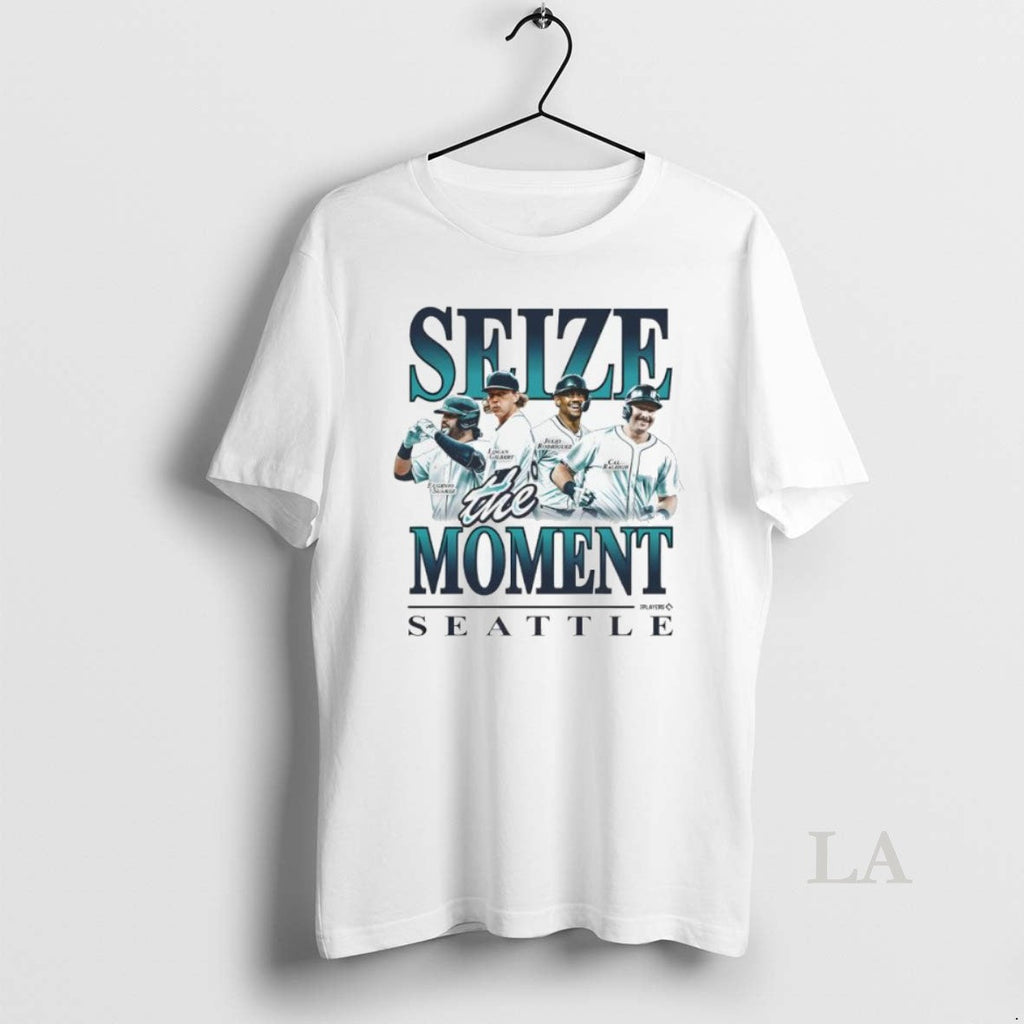 Original Seize The Moment Seattle Baseball Player - Adult & Kids T-Shirts, Sweatshirts & Hoodies apparel design preview 1