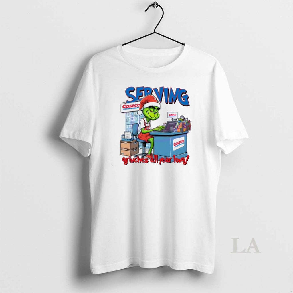 Original Serving Grinches All Year Long Christmas - Adult & Kids T-Shirts, Sweatshirts & Hoodies apparel design preview 1