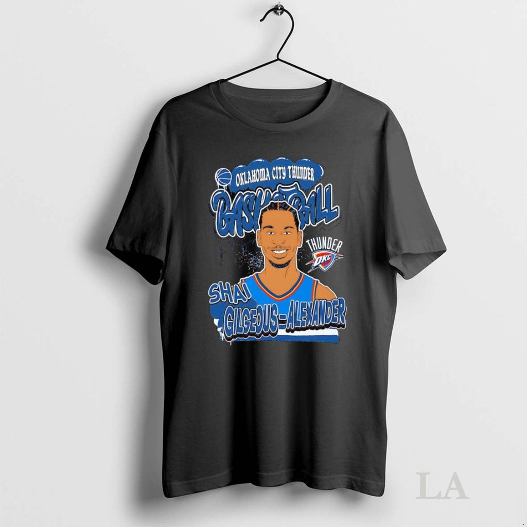 Original Shai Gilgeous Alexander Portrait Caricature - Adult & Kids T-Shirts, Sweatshirts & Hoodies apparel design preview 1