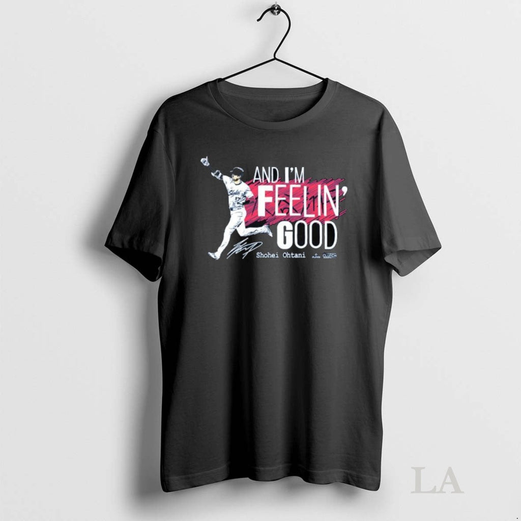 Original Shohei Ohtani And Im Feelin Good Signature - Adult & Kids T-Shirts, Sweatshirts & Hoodies apparel design preview 1