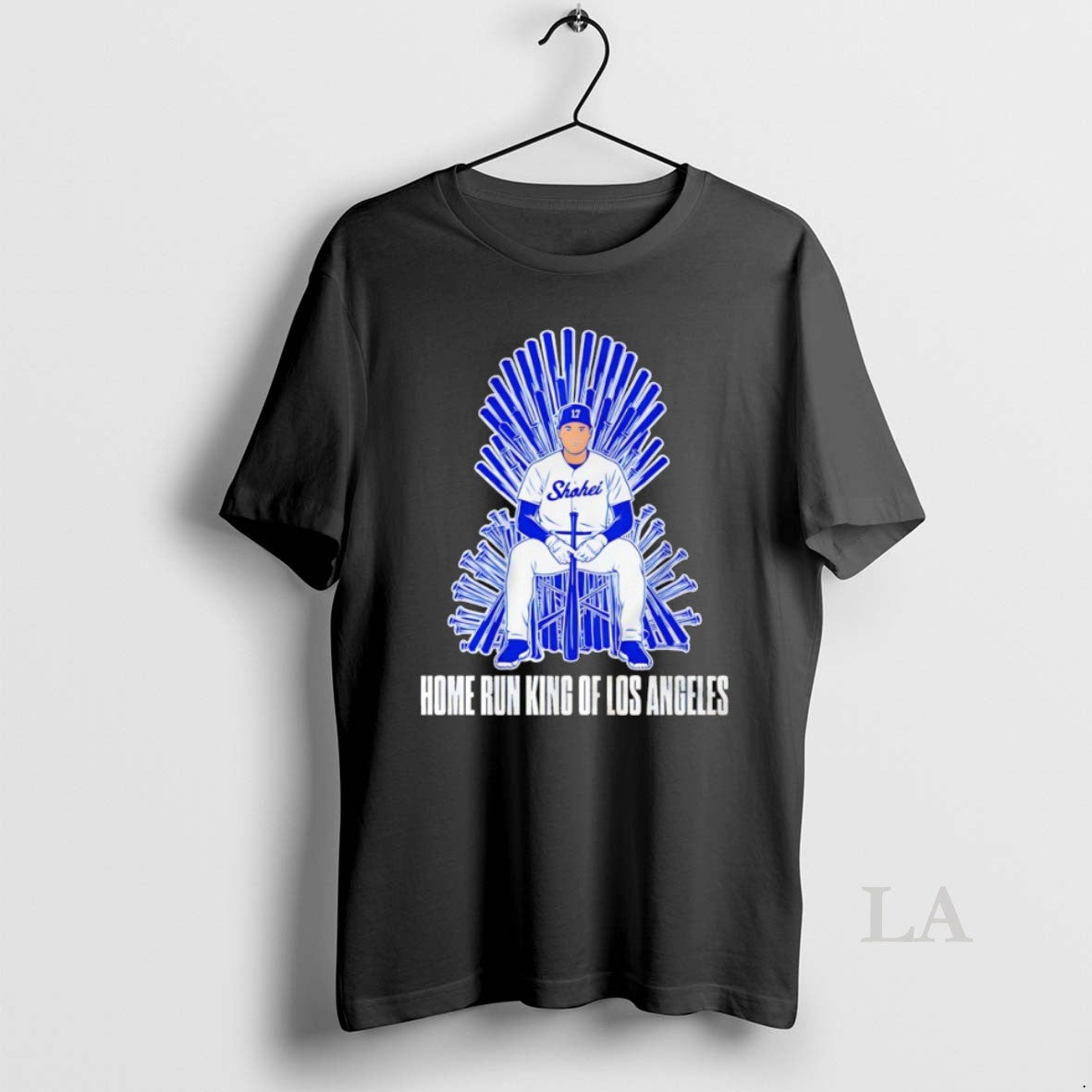 Original Shohei Ohtani Home Run King Of Los Angeles - Adult & Kids T-Shirts, Sweatshirts & Hoodies apparel design preview 1