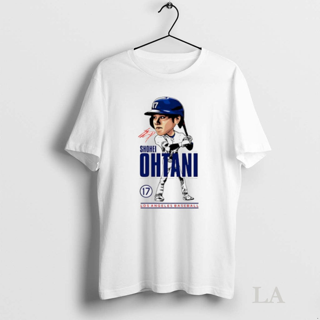 Original Shohei Ohtani Los Angeles Dodgers Caricature - Adult & Kids T-Shirts, Sweatshirts & Hoodies apparel design preview 1