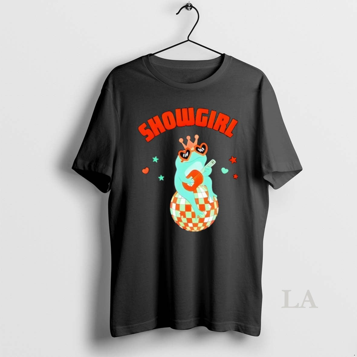 Original Showgirl Frog Playing Guitar On A Mirror - Adult & Kids T-Shirts, Sweatshirts & Hoodies apparel design preview 1
