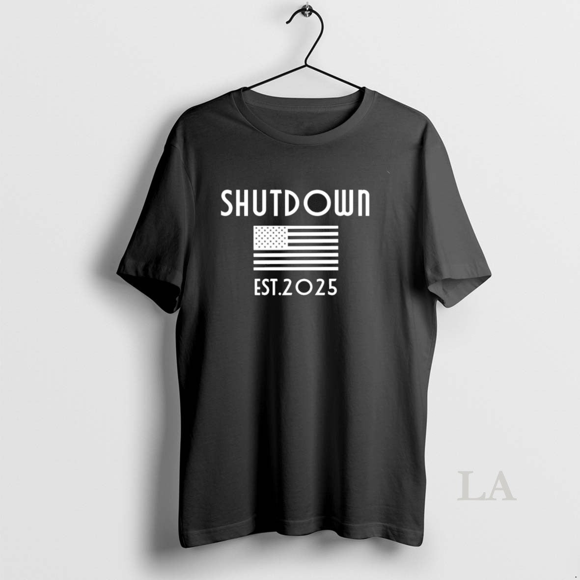 Original Shutdown White House Est 2025 American Flag - Adult & Kids T-Shirts, Sweatshirts & Hoodies apparel design preview 1