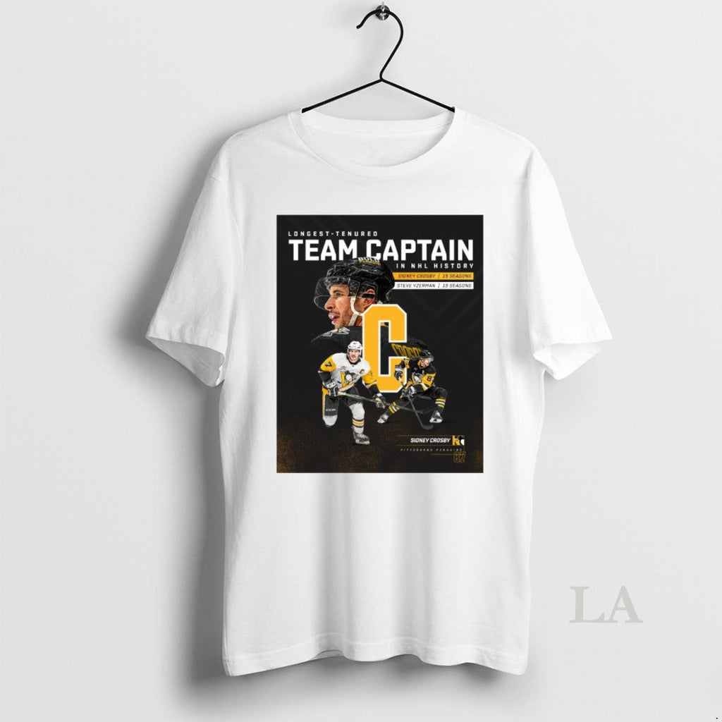 Original Sidney Crosby Longest Tenured Team Captain - Adult & Kids T-Shirts, Sweatshirts & Hoodies apparel design preview 1