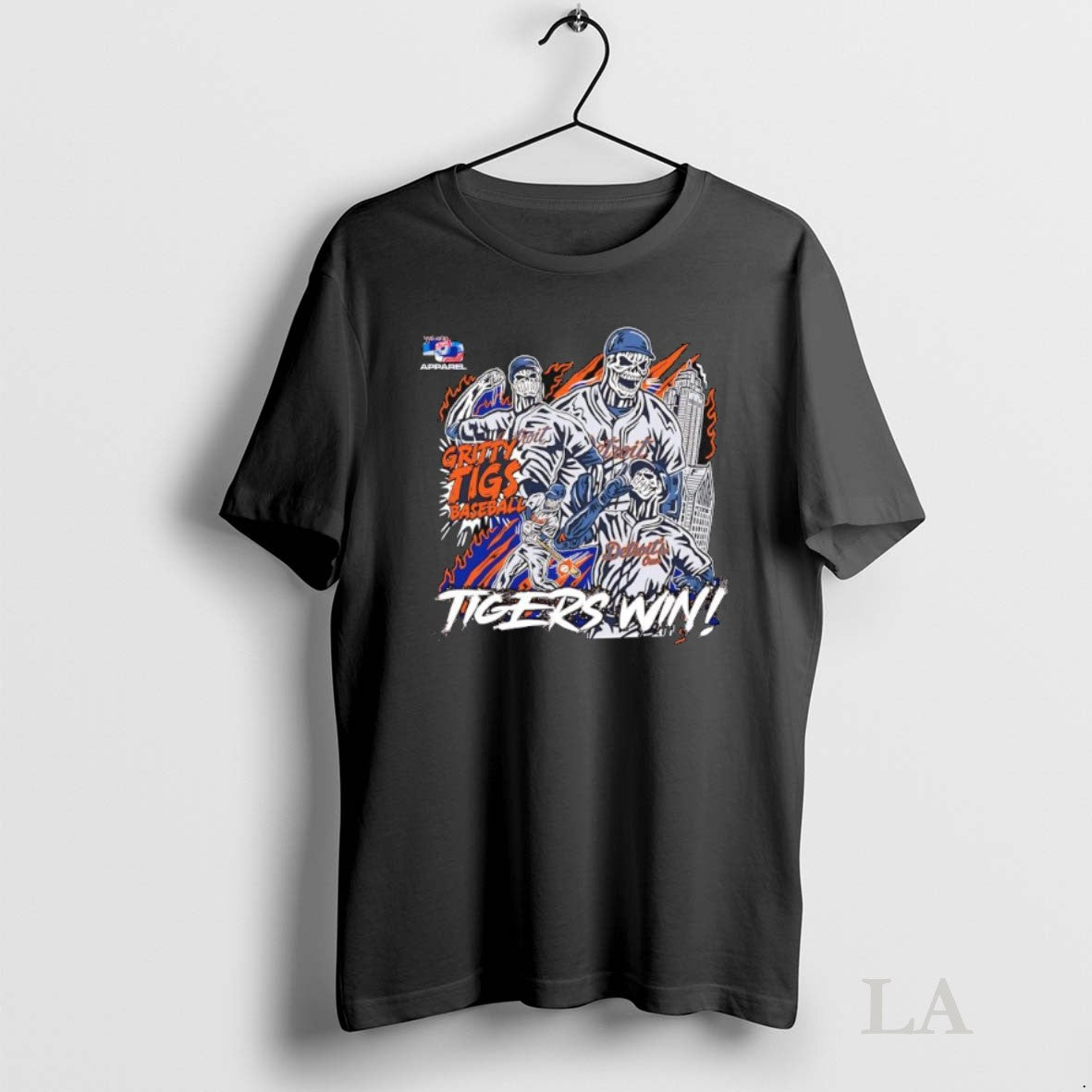 Original Skeletal Baseball Players In Detroit Tigers - Adult & Kids T-Shirts, Sweatshirts & Hoodies apparel design preview 1
