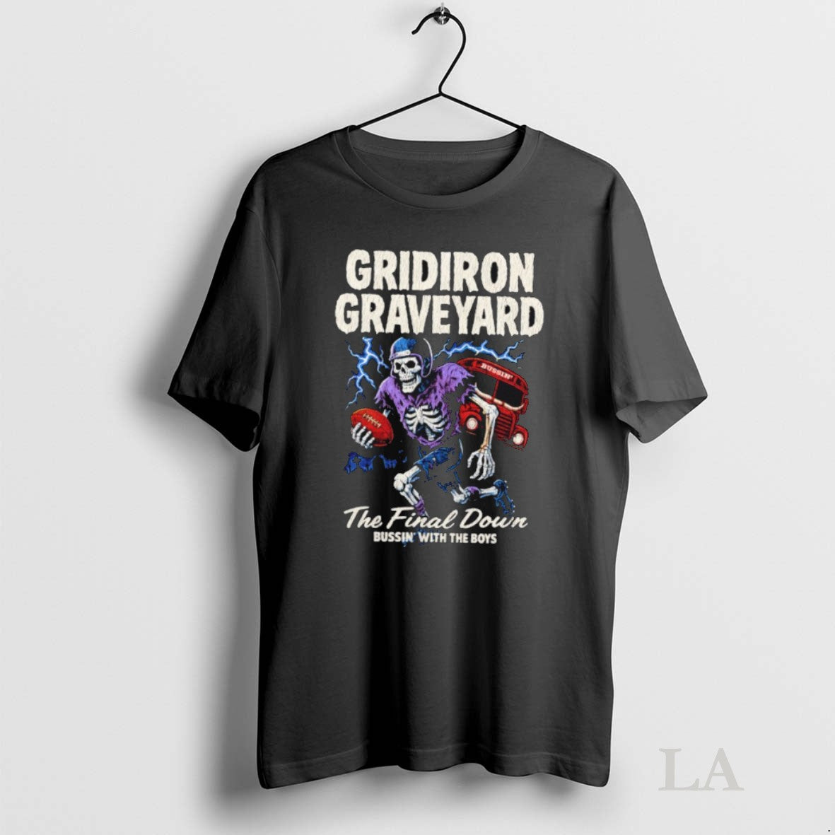 Original Skeleton Gridiron Graveyard The Final Down - Adult & Kids T-Shirts, Sweatshirts & Hoodies apparel design preview 1
