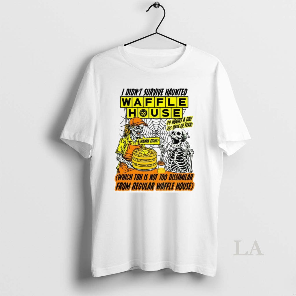 Original Skeleton I Didnt Survive Haunted Waffle - Adult & Kids T-Shirts, Sweatshirts & Hoodies apparel design preview 1