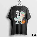 Original Skeleton Riding Dancing Dab Dinosaur Trex - Adult & Kids T-Shirts, Sweatshirts & Hoodies apparel design preview 1