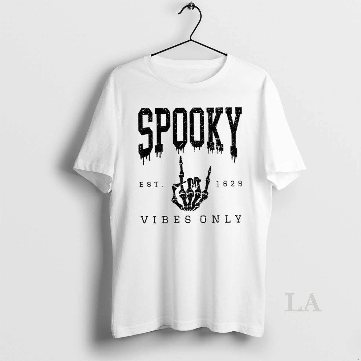 Original Skeleton Spooky Vibes Only Est 1629 - Adult & Kids T-Shirts, Sweatshirts & Hoodies apparel design preview 1