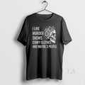 Original Skull Floral I Like Murder Shows Comfy - Adult & Kids T-Shirts, Sweatshirts & Hoodies apparel design preview 1
