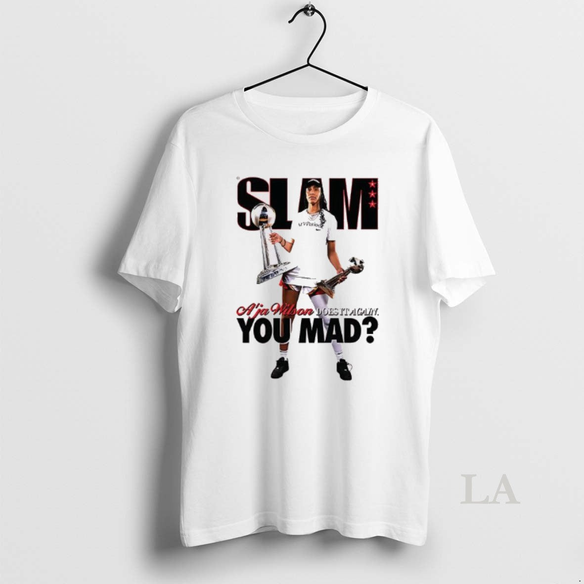 Original Slam Aja Wilson Does It Again You Mad - Adult & Kids T-Shirts, Sweatshirts & Hoodies apparel design preview 1