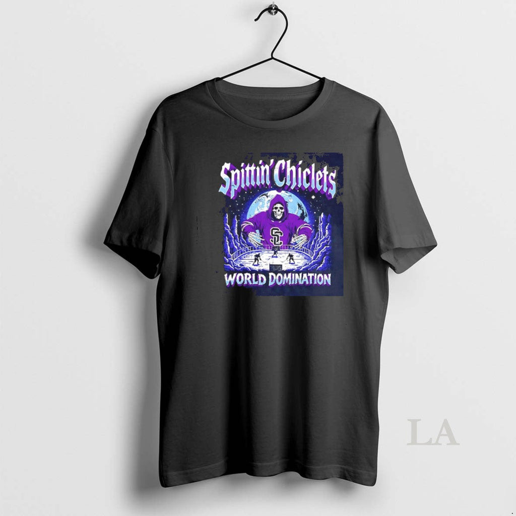 Original Spittin Chiclets World Domination Skeleton - Adult & Kids T-Shirts, Sweatshirts & Hoodies apparel design preview 1