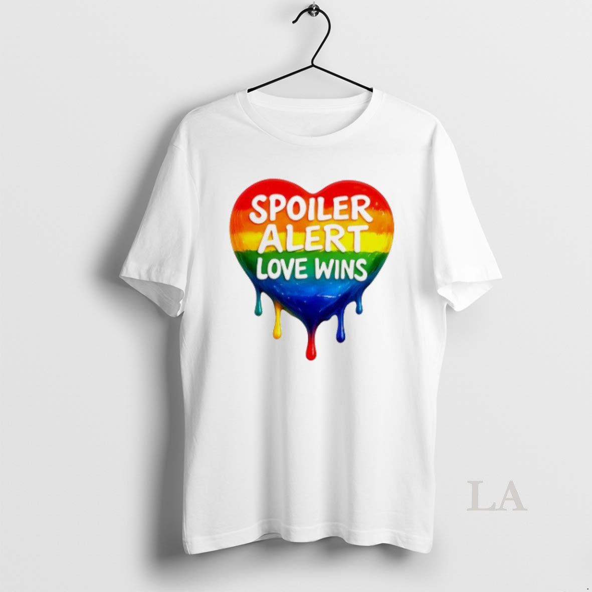 Original Spoiler Alert Love Wins Lgbtq Heart - Adult & Kids T-Shirts, Sweatshirts & Hoodies apparel design preview 1