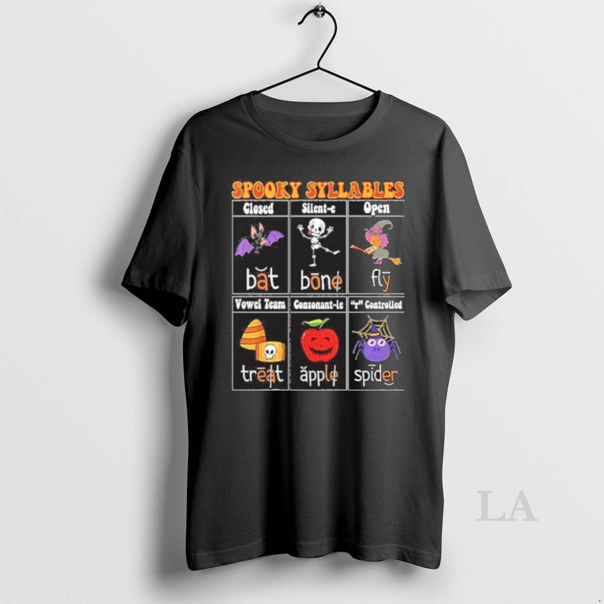 Original Spooky Syllables Teacher Funny Halloween - Adult & Kids T-Shirts, Sweatshirts & Hoodies apparel design preview 1