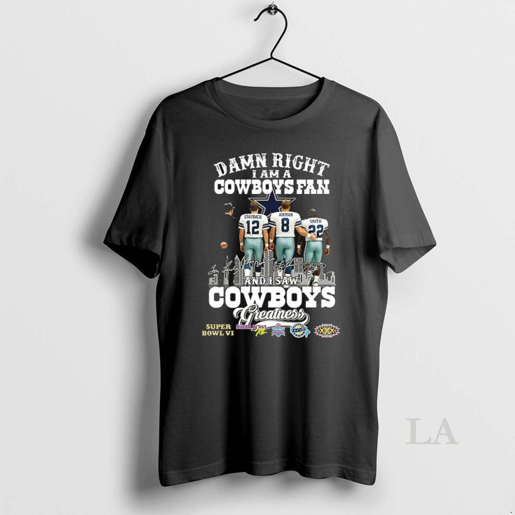 Original Staubach Smith Landry Damn Right I Am A - Adult & Kids T-Shirts, Sweatshirts & Hoodies apparel design preview 1