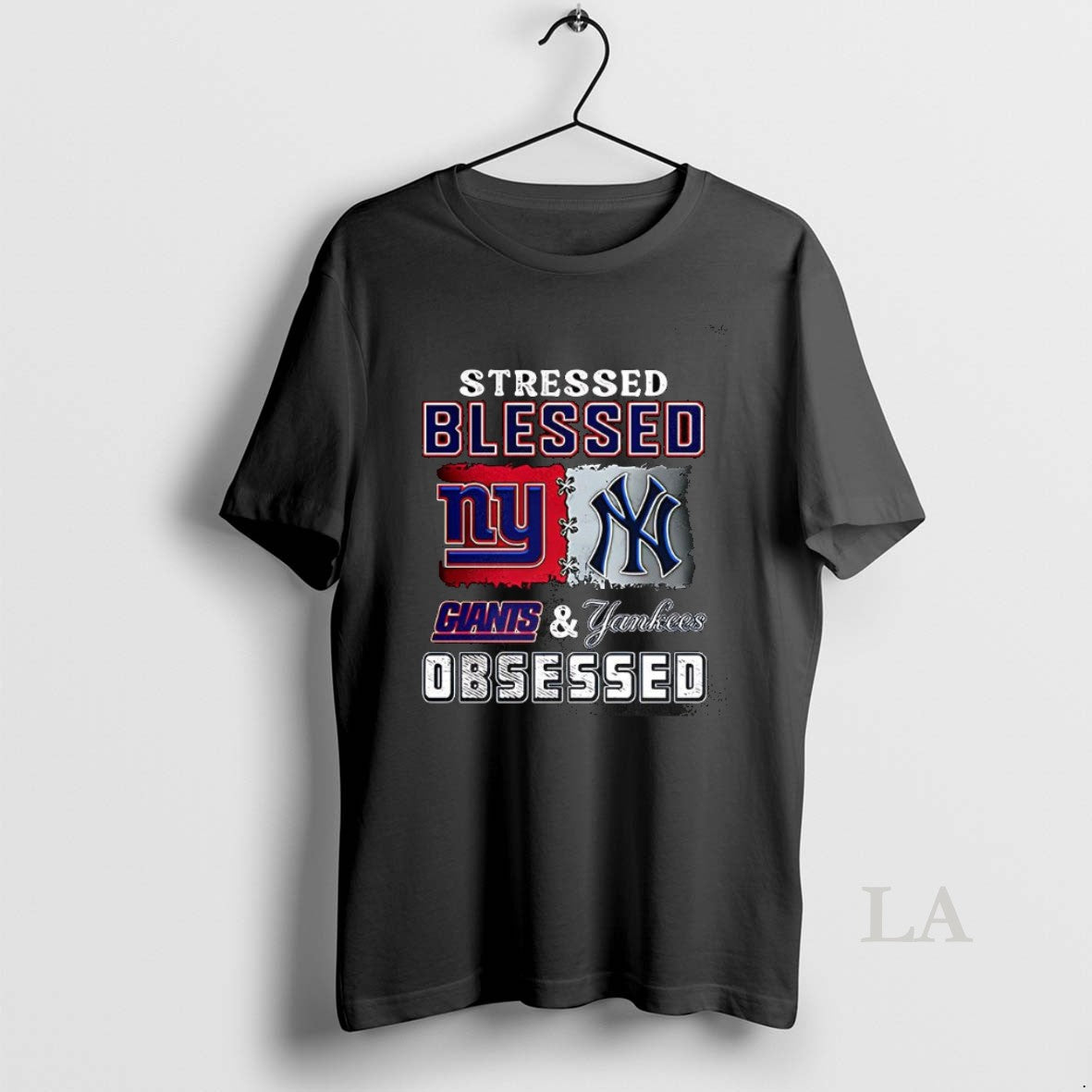 Original Stressed Blessed York Giants And New Yankees - Adult & Kids T-Shirts, Sweatshirts & Hoodies apparel design preview 1