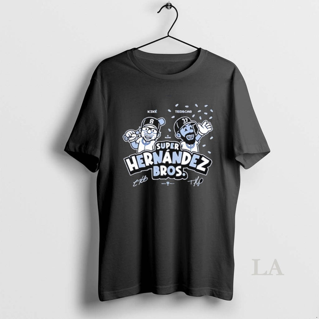 Original Super Hernandez Bros Kike Teoscar Signatures - Adult & Kids T-Shirts, Sweatshirts & Hoodies apparel design preview 1
