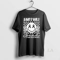 Original Support Lung Cancer Awareness Smile White - Adult & Kids T-Shirts, Sweatshirts & Hoodies apparel design preview 1
