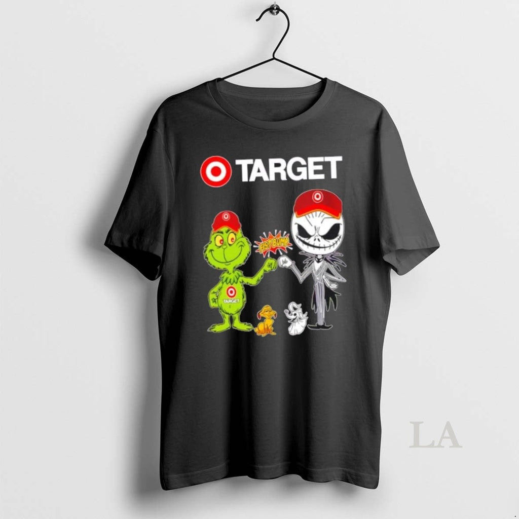 Original Target X Grinch And Jack Skellington Fist - Adult & Kids T-Shirts, Sweatshirts & Hoodies apparel design preview 1
