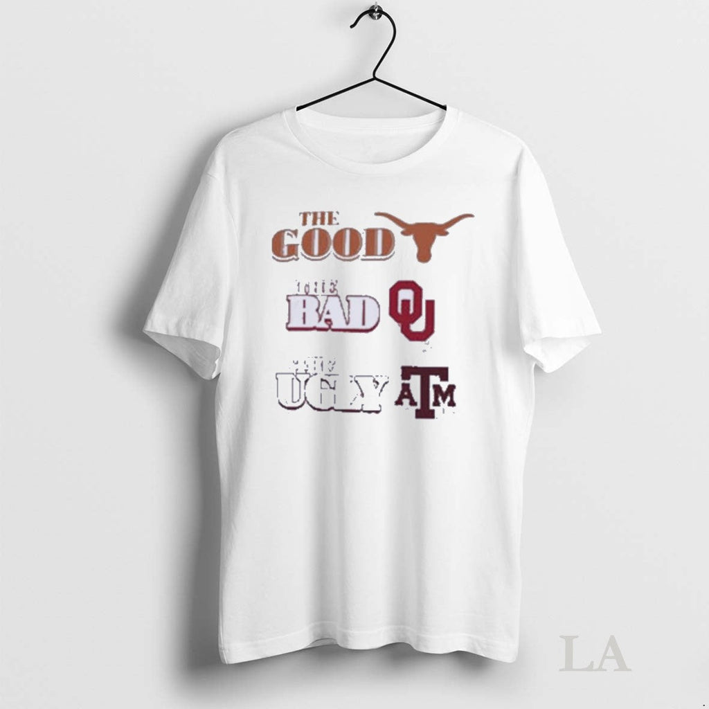 Original Texas Longhorns The Good Bad Oklahoma Ugly - Adult & Kids T-Shirts, Sweatshirts & Hoodies apparel design preview 1