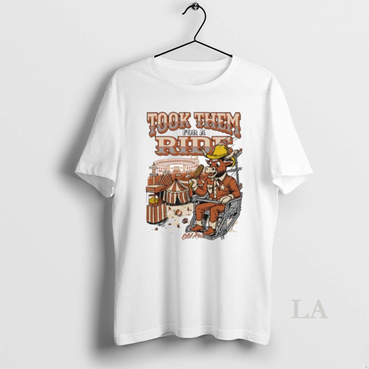 Original Texas Longhorns Took Them For A Ride Pocket - Adult & Kids T-Shirts, Sweatshirts & Hoodies apparel design preview 1