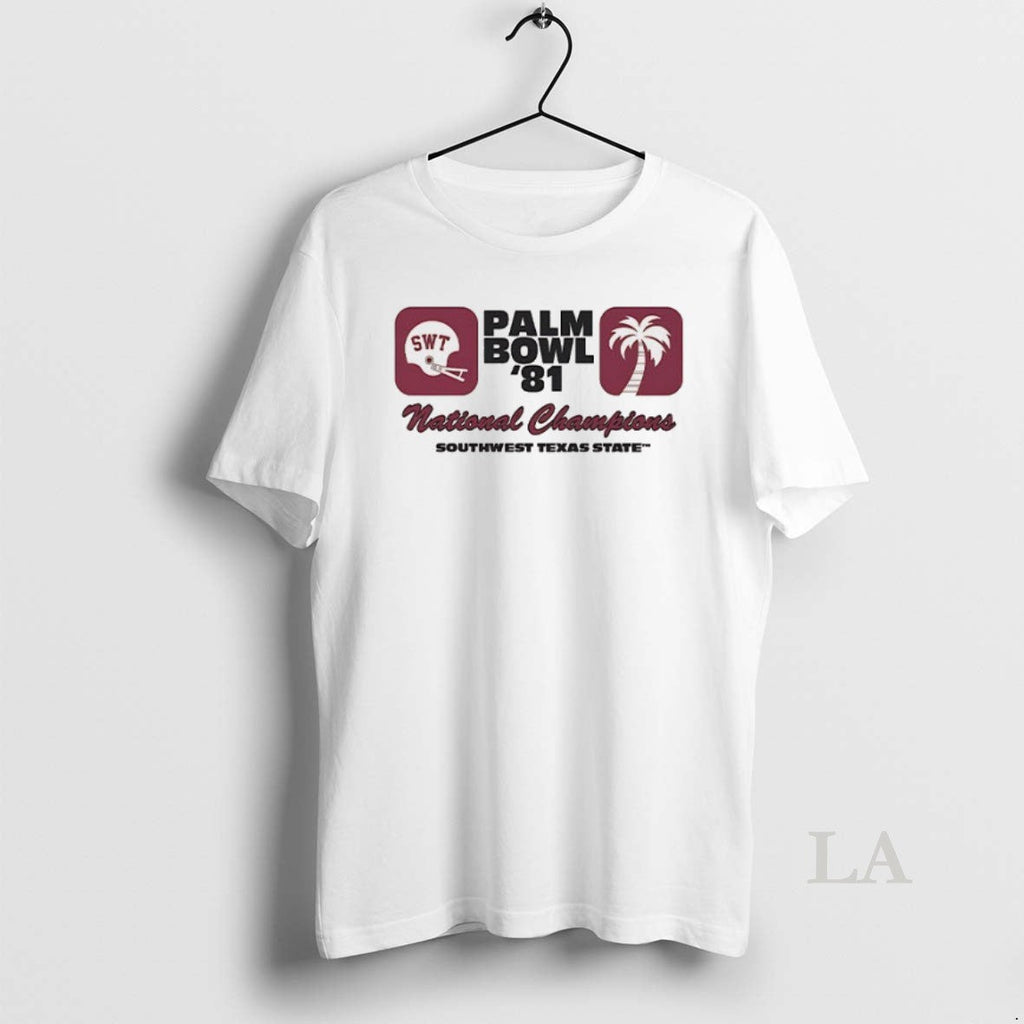 Original Texas State Bobcats Palm Bowl 1981 National - Adult & Kids T-Shirts, Sweatshirts & Hoodies apparel design preview 1