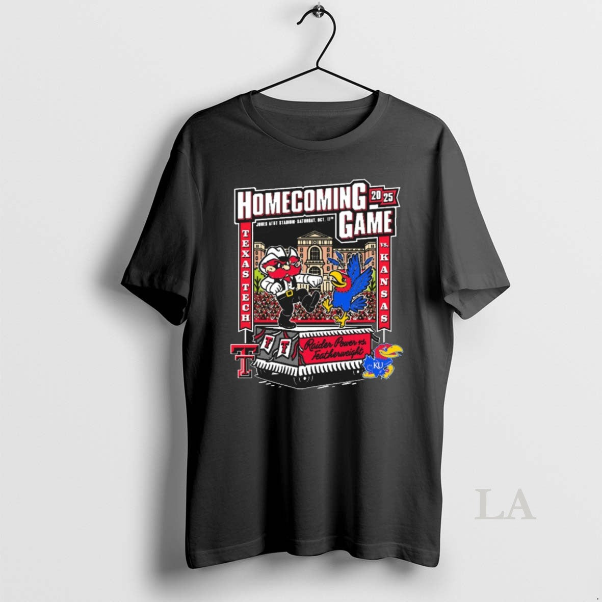 Original Texas Tech Red Raiders Vs Kansas Jayhawks - Adult & Kids T-Shirts, Sweatshirts & Hoodies apparel design preview 1