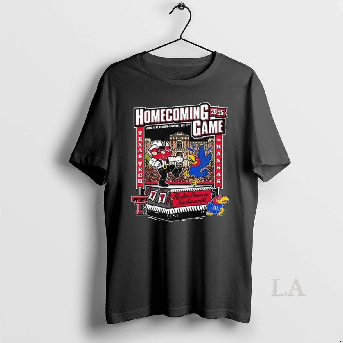 Original Texas Tech Red Raiders Vs Kansas Jayhawks - Adult & Kids T-Shirts, Sweatshirts & Hoodies apparel design preview 1