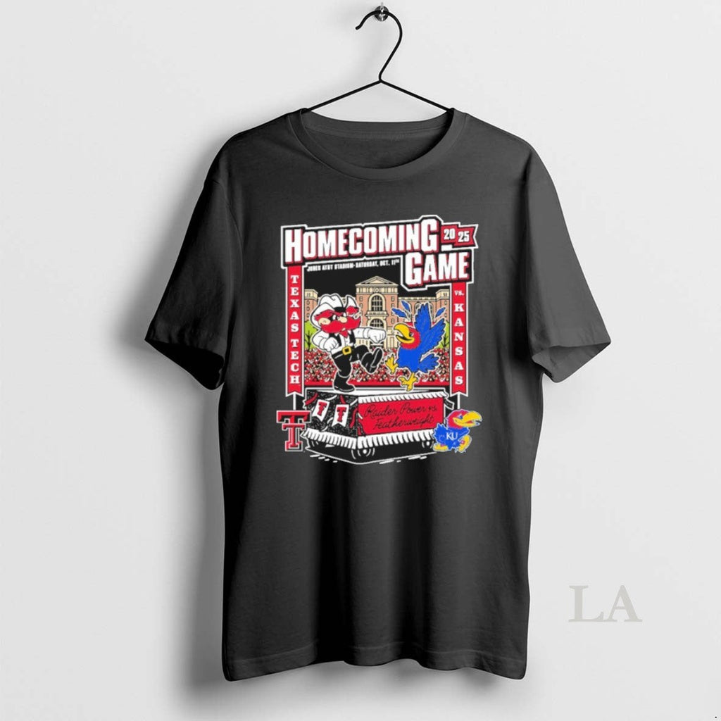 Original Texas Tech Vs Kansas 2025 Homecoming Gameday - Adult & Kids T-Shirts, Sweatshirts & Hoodies apparel design preview 1