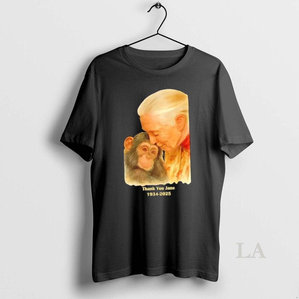 Original Thank You Jane Goodall 1934 2025 - Adult & Kids T-Shirts, Sweatshirts & Hoodies apparel design preview 1
